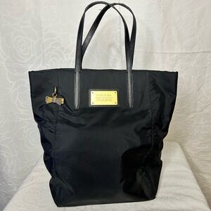 BIMBA & LOLA Summer Collection 2010 Black Tote Bag with gold plate and gold bow